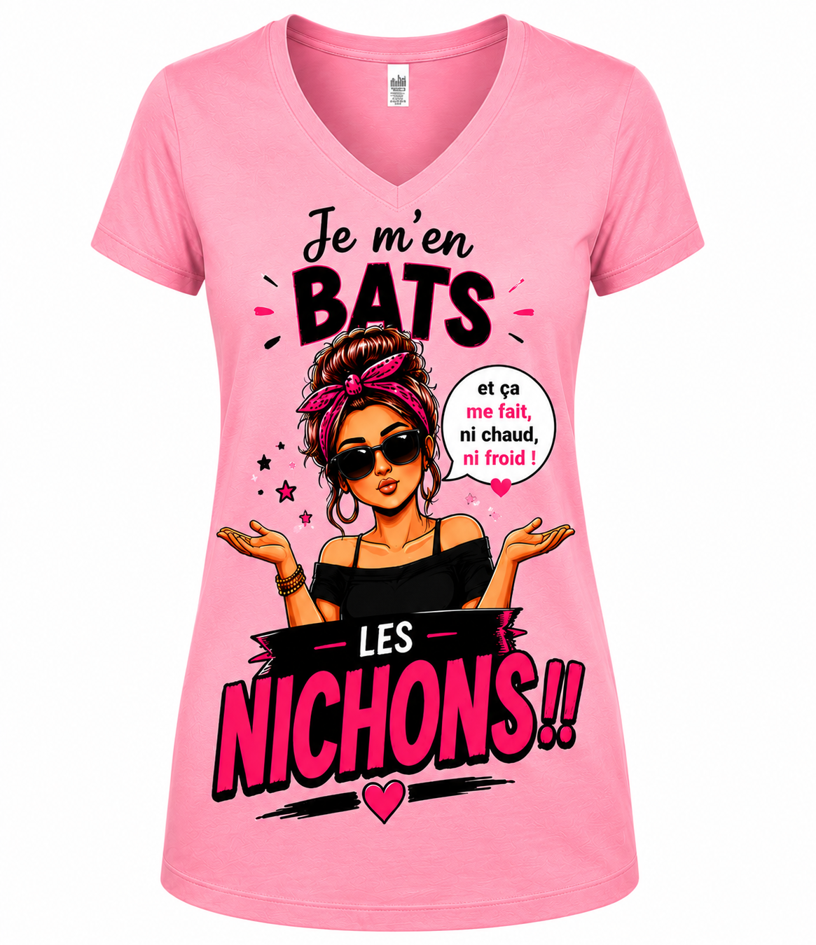 T-shirt femme Je m’en bats les nich