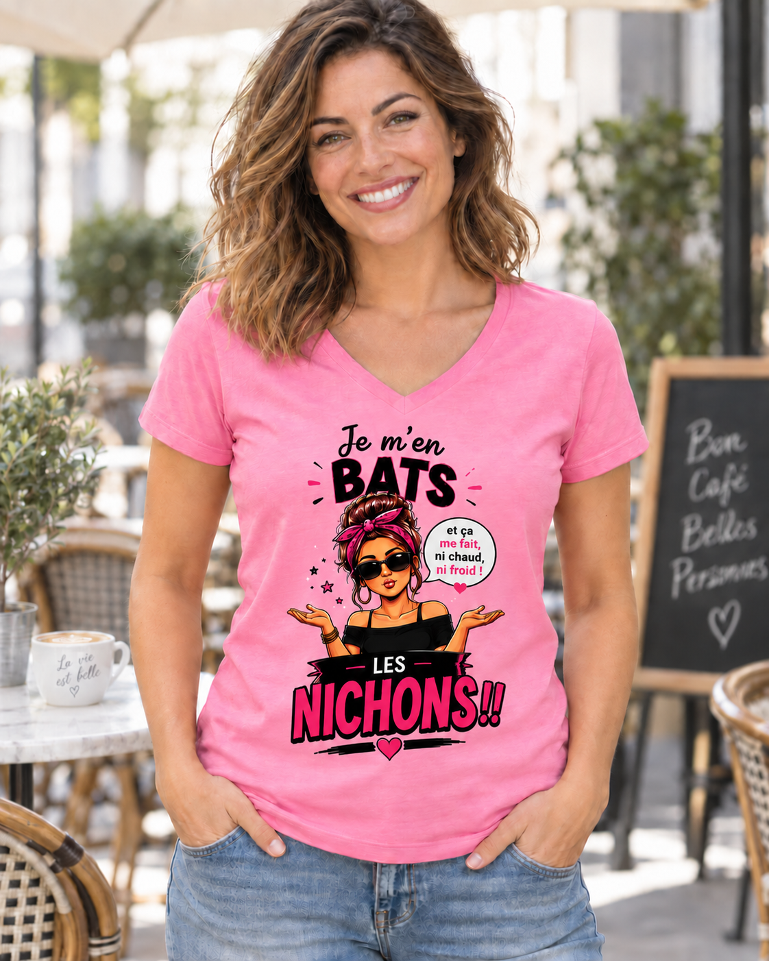 T-shirt femme Je m’en bats les nich