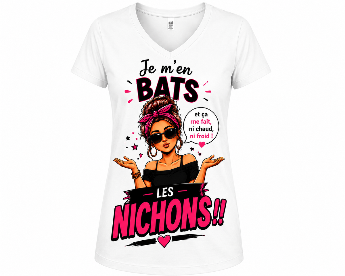T-shirt femme Je m’en bats les nich